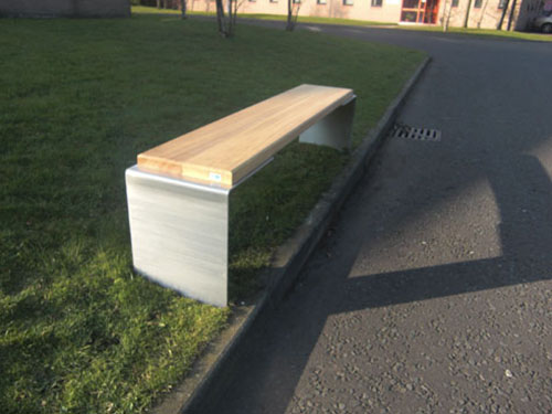 Quayside Stainless Steel & Timber Bench