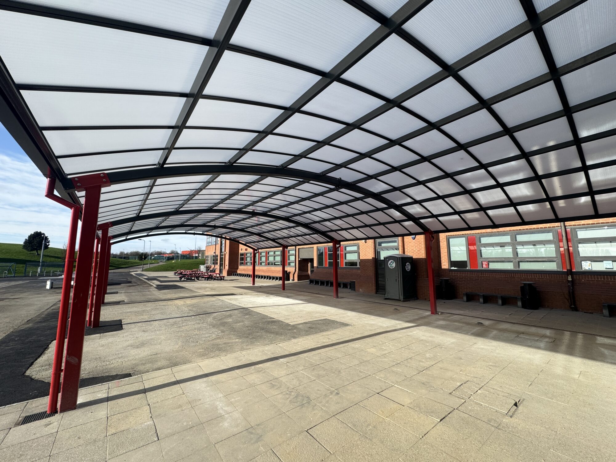 Playground canopy at Hebburn Comprehensive School