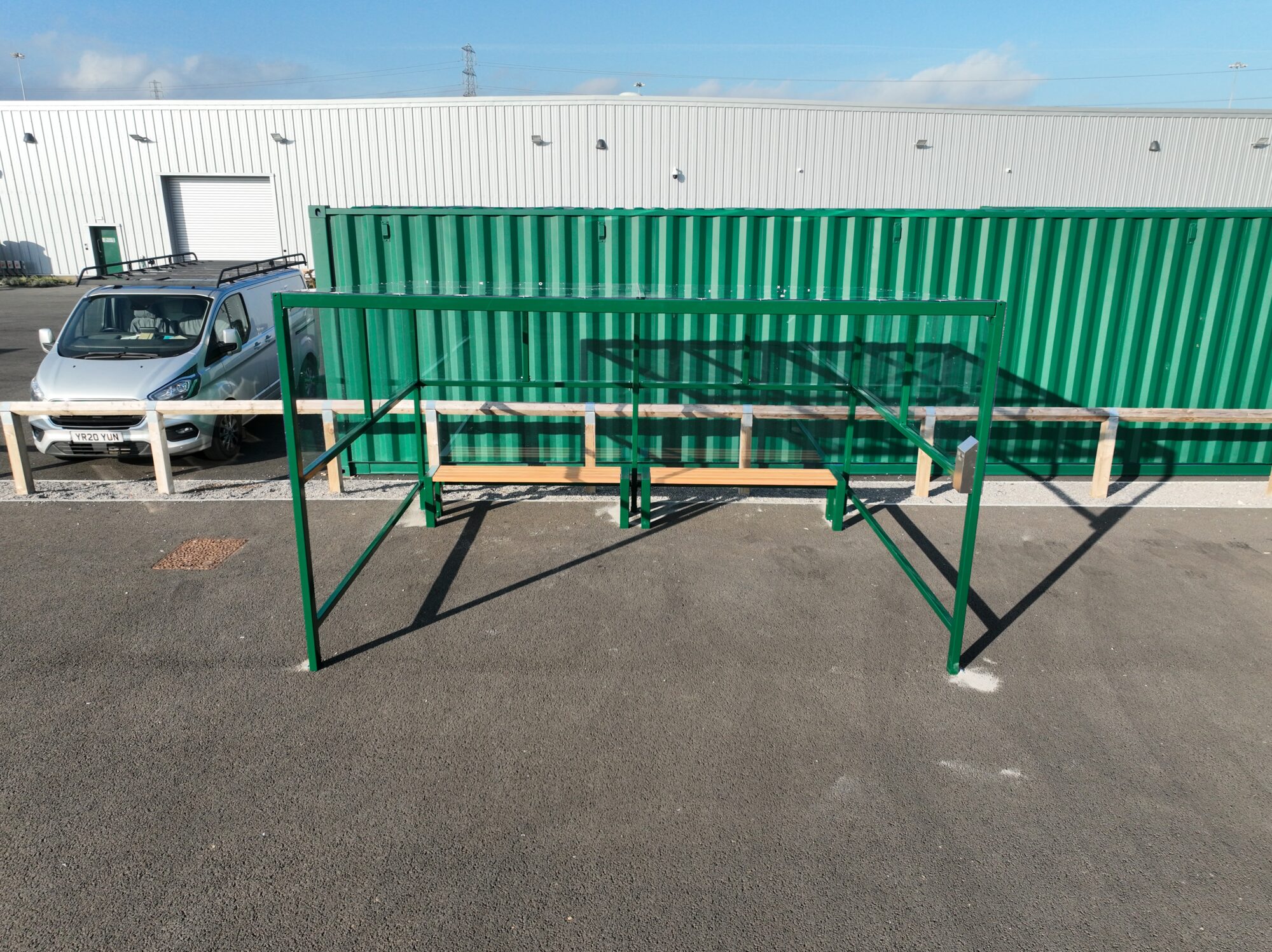 Smoking shelter with seat