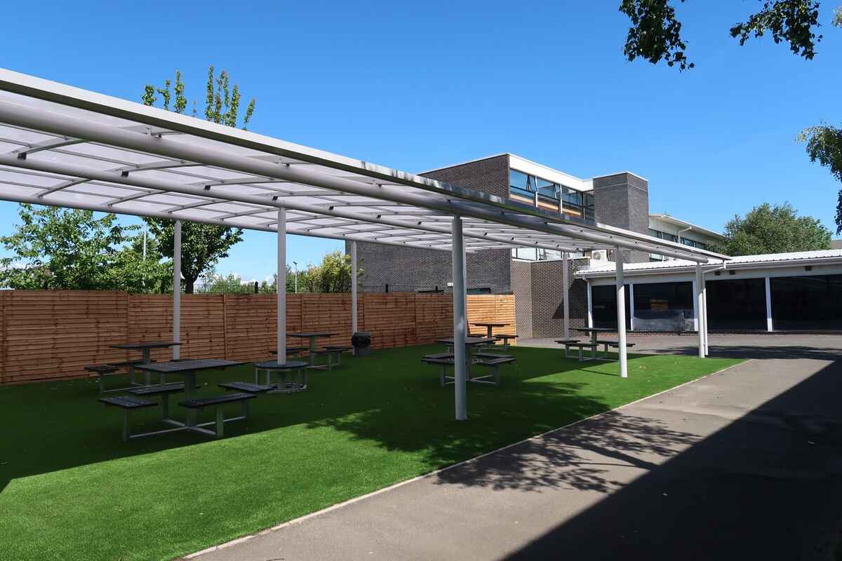 George Stephenson High School picnic table