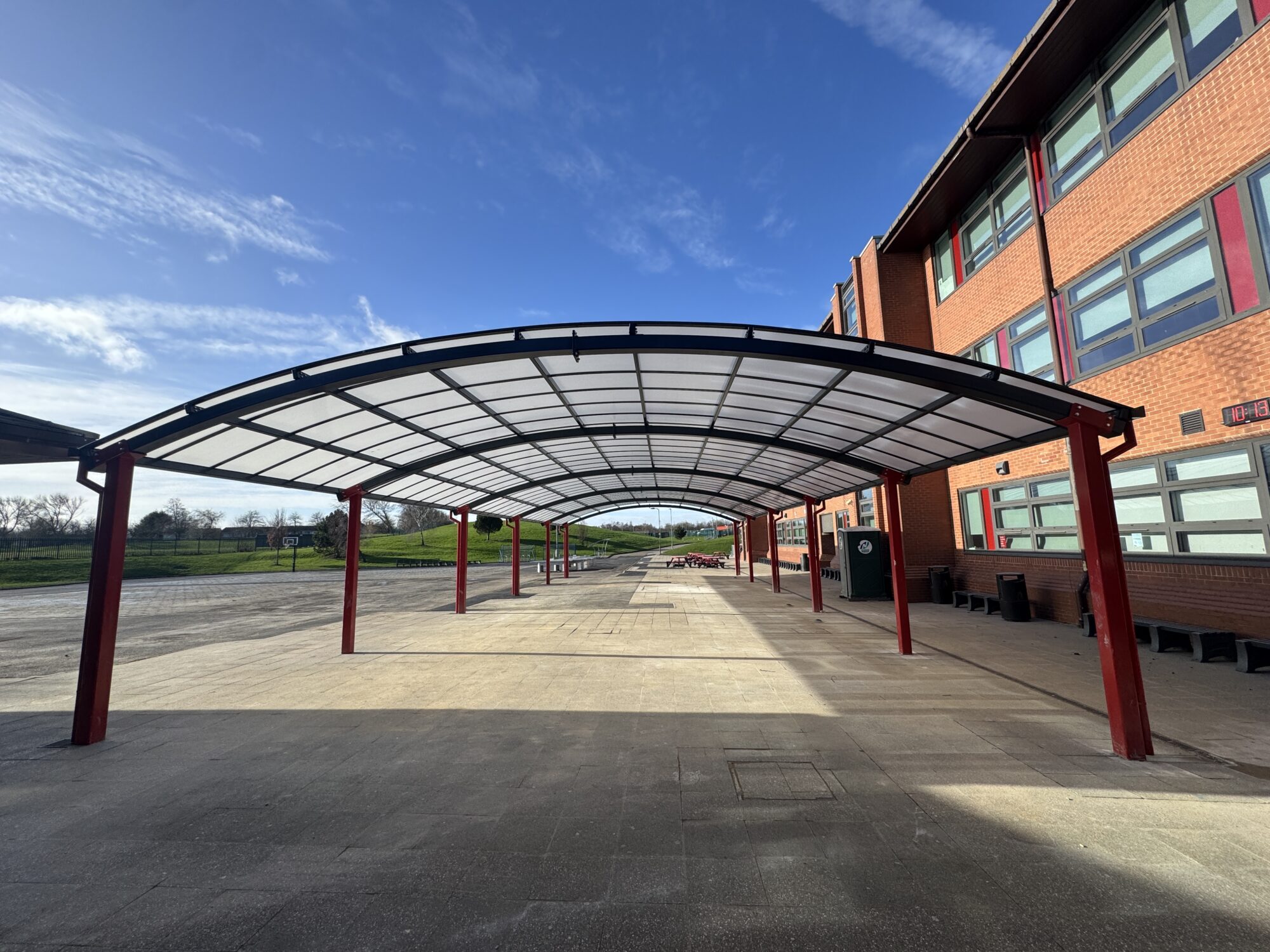 New playground canopy at Hebburn Comprehensive School