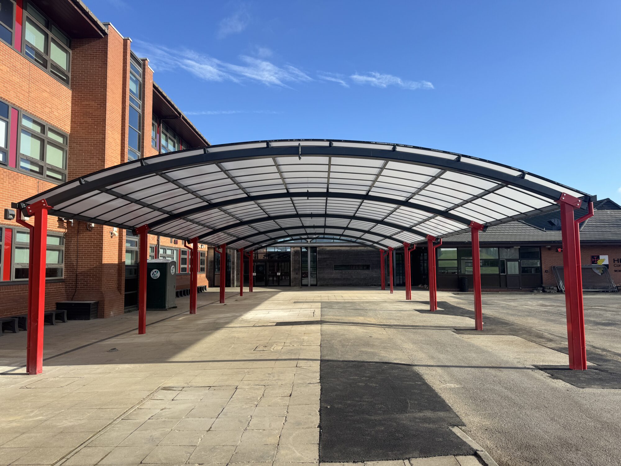New playground canopy at Hebburn Comprehensive School