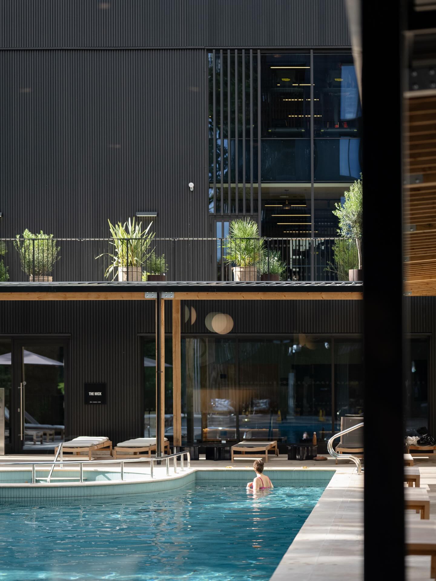 The pool and outdoor area of The Wick at The Brentford Project.